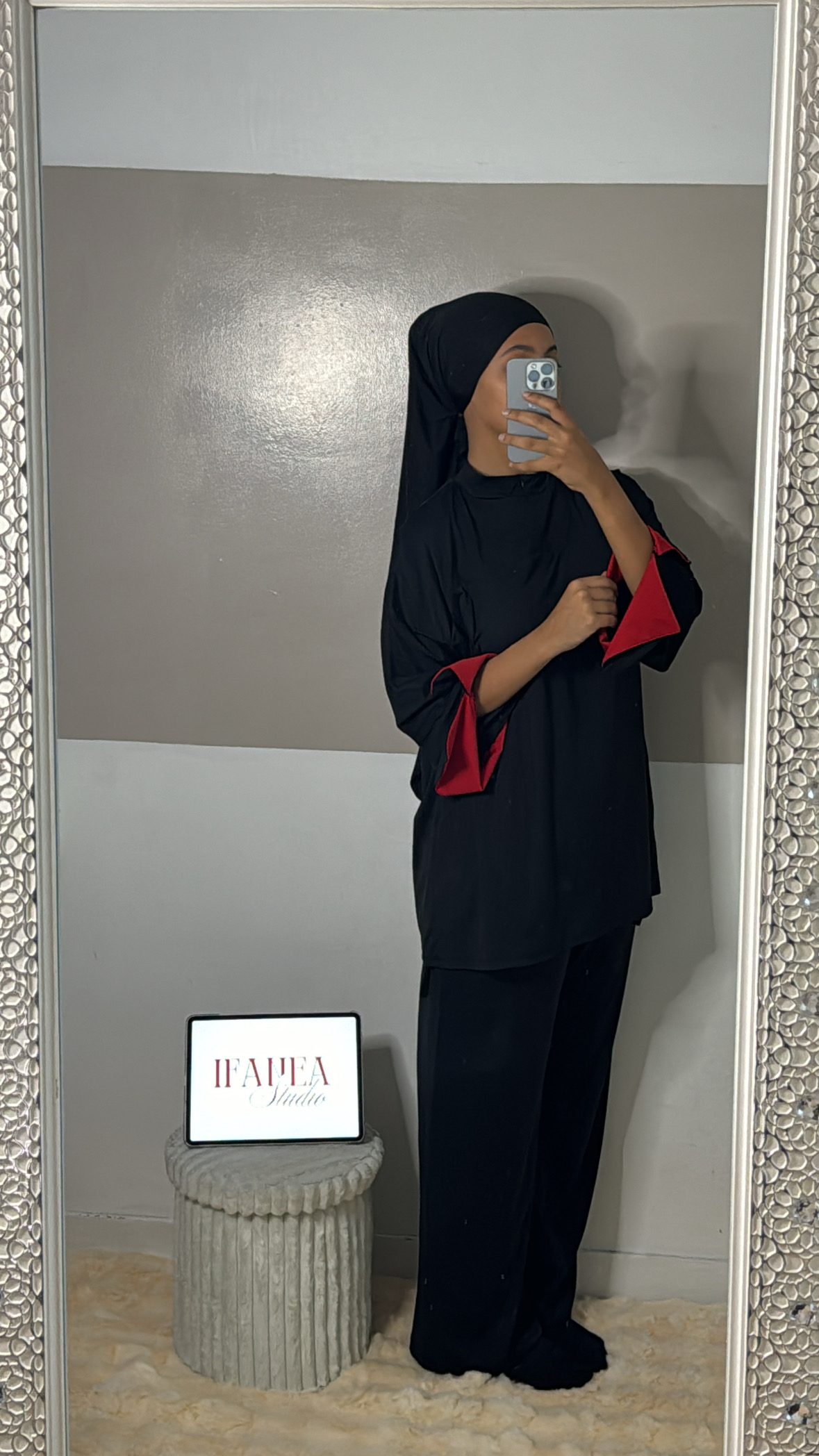 Burkini Noir/Rouge